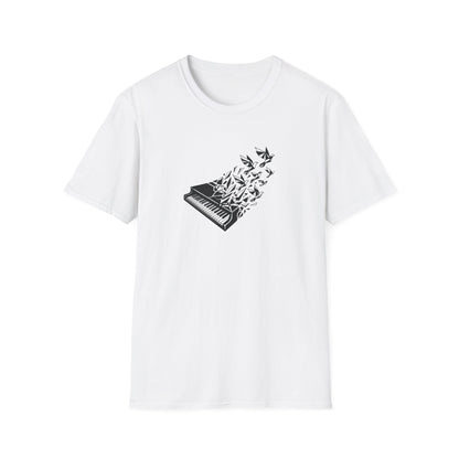 Geometric Piano Birds T-Shirt