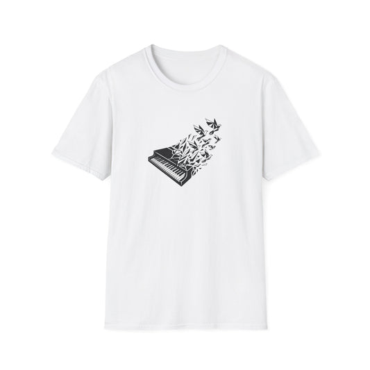 Geometric Piano Birds T-Shirt