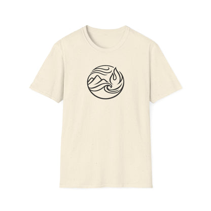 Line Art Four Elements Circle T-Shirt