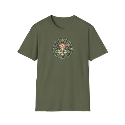 Vintage Four Elements Yoga Pose Badge T-Shirt