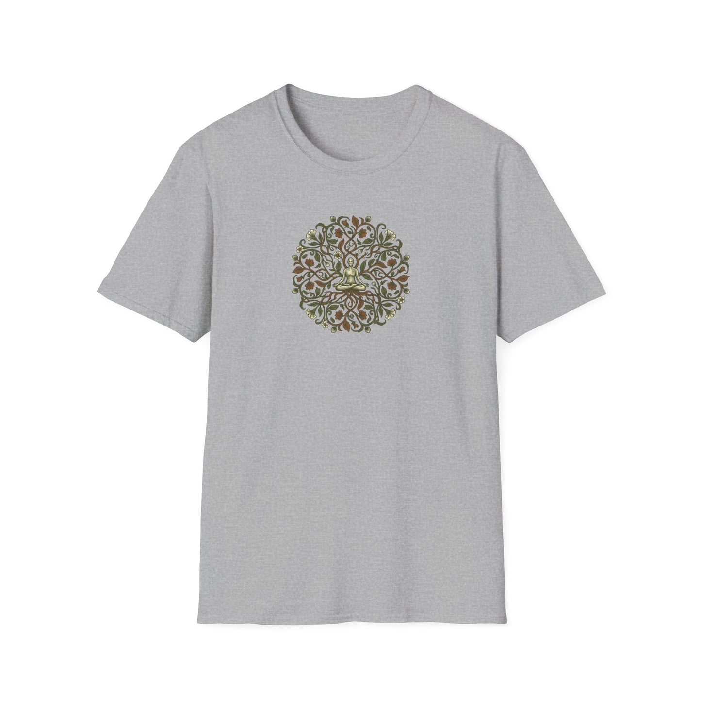 Lotus Pose Floral Mandala T-Shirt