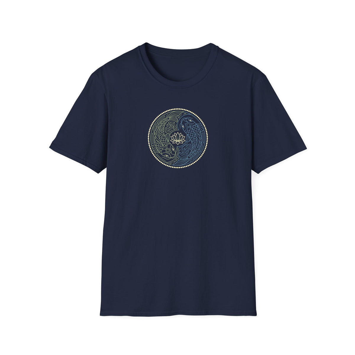 Line Art Koi Yin Yang T-Shirt