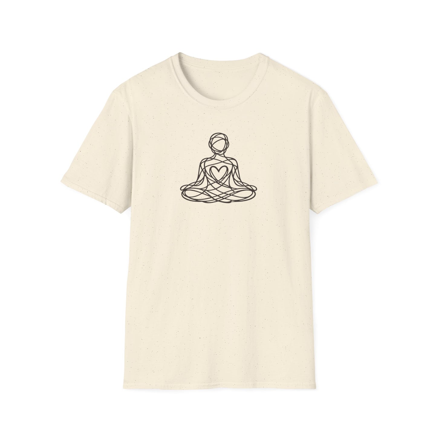 Line Art Messy Lotus Pose T-Shirt