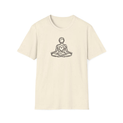 Line Art Messy Lotus Pose T-Shirt