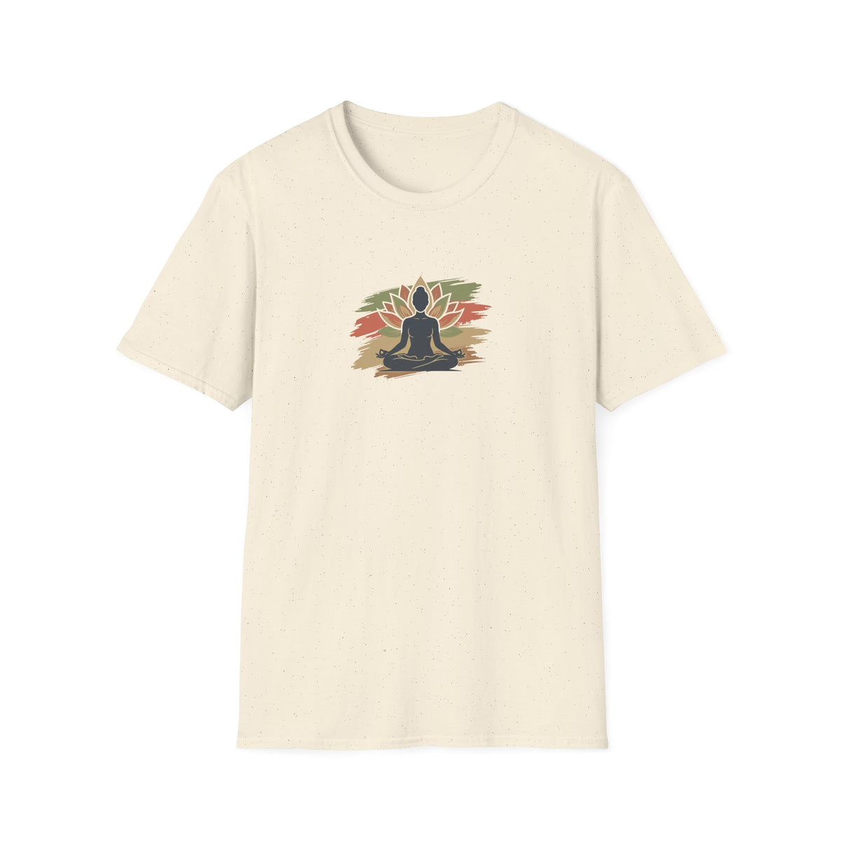 Earthy Brushstroke Lotus T-Shirt