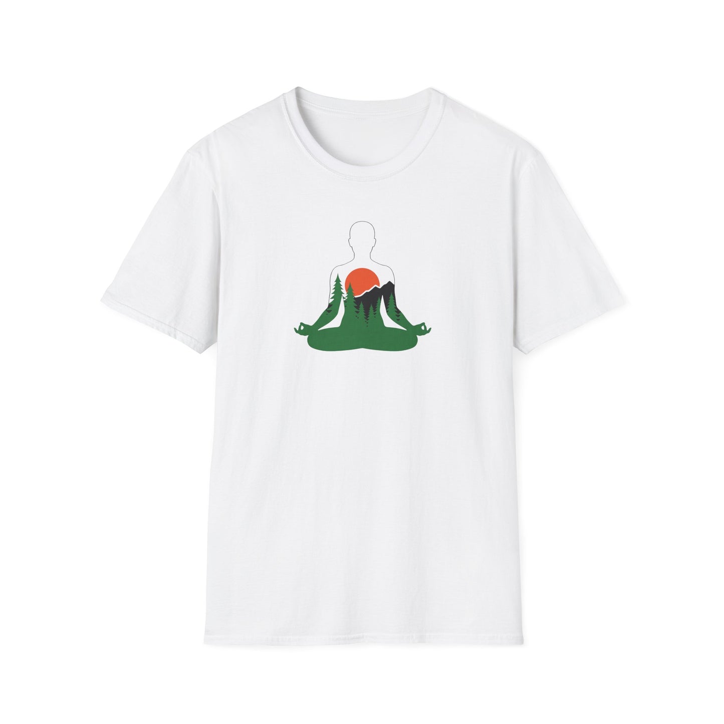 Forest and Mountains Lotus Pose T-Shirt