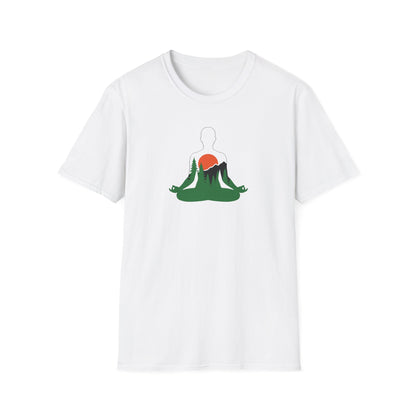 Forest and Mountains Lotus Pose T-Shirt