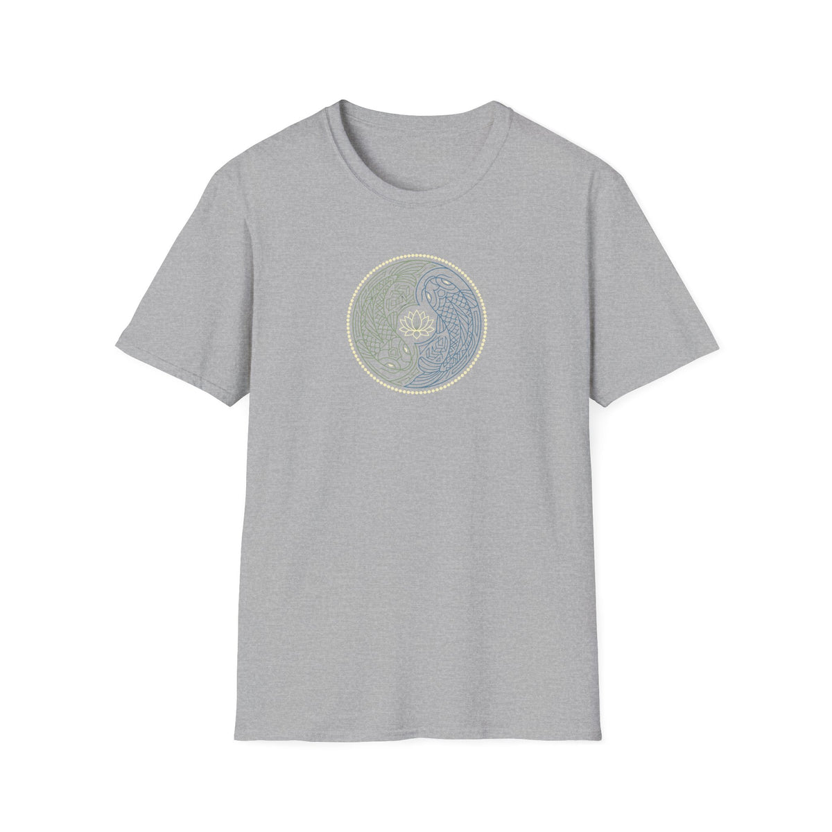 Line Art Koi Yin Yang T-Shirt