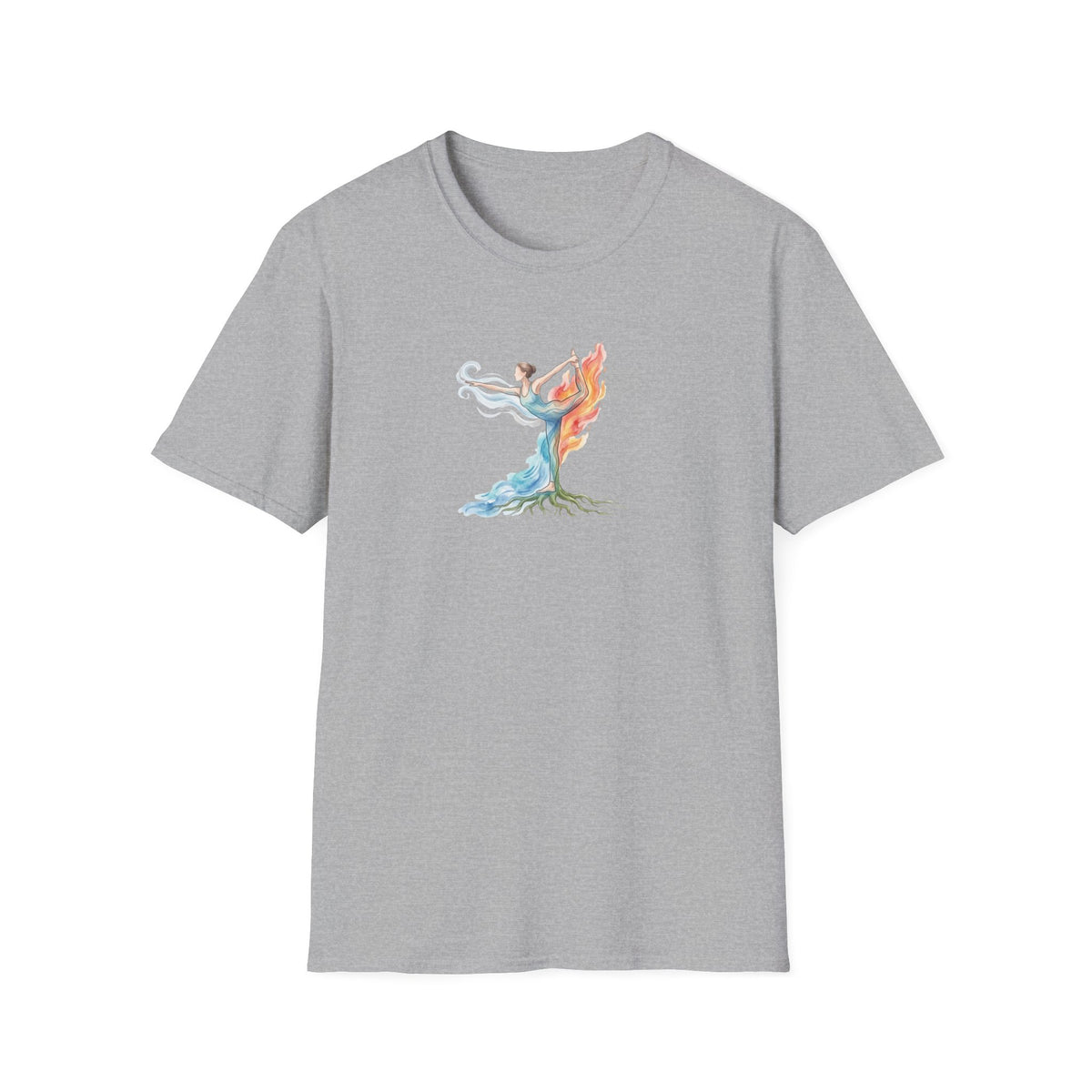 Watercolor Four Elements Yoga Pose T-Shirt