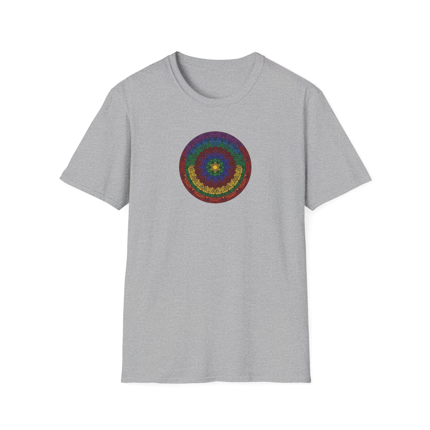 Vibrant Chakra Star Mandala T-Shirt