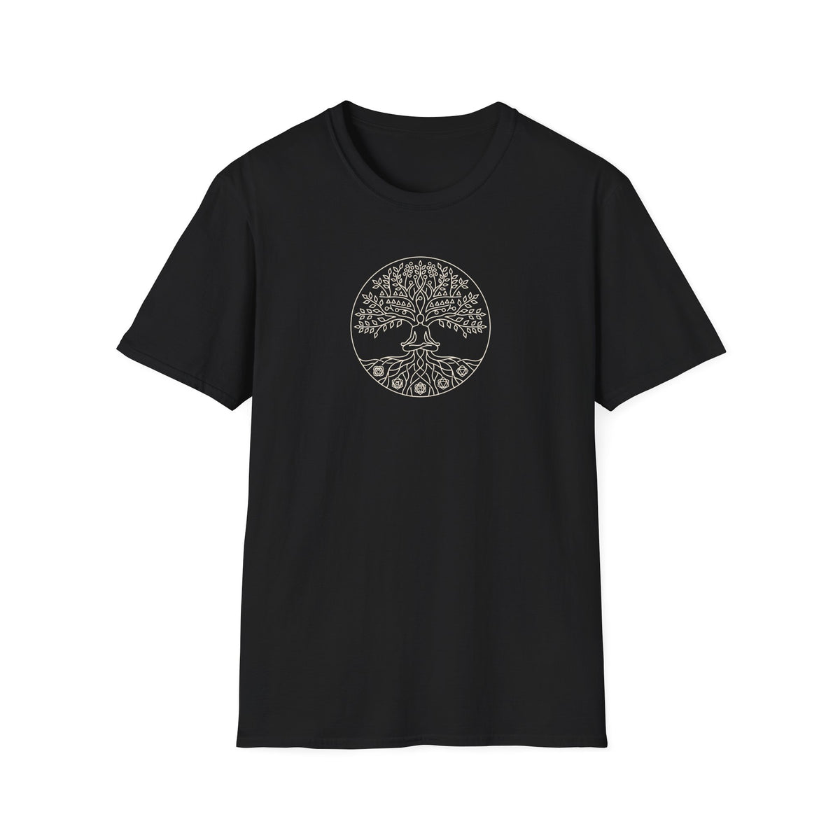 Line Art Chakras Tree T-Shirt