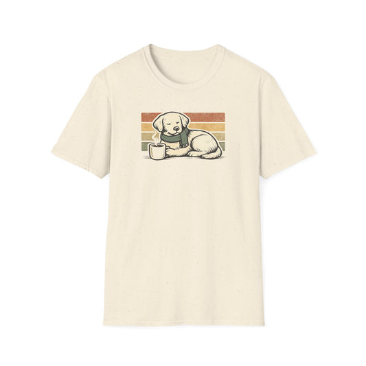 Coffee Dog with Scarf T-Shirt