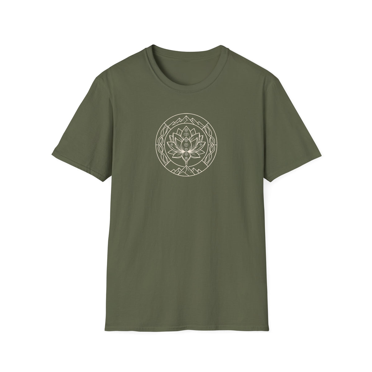 Chakras & Mountain Lotus Flower T-Shirt