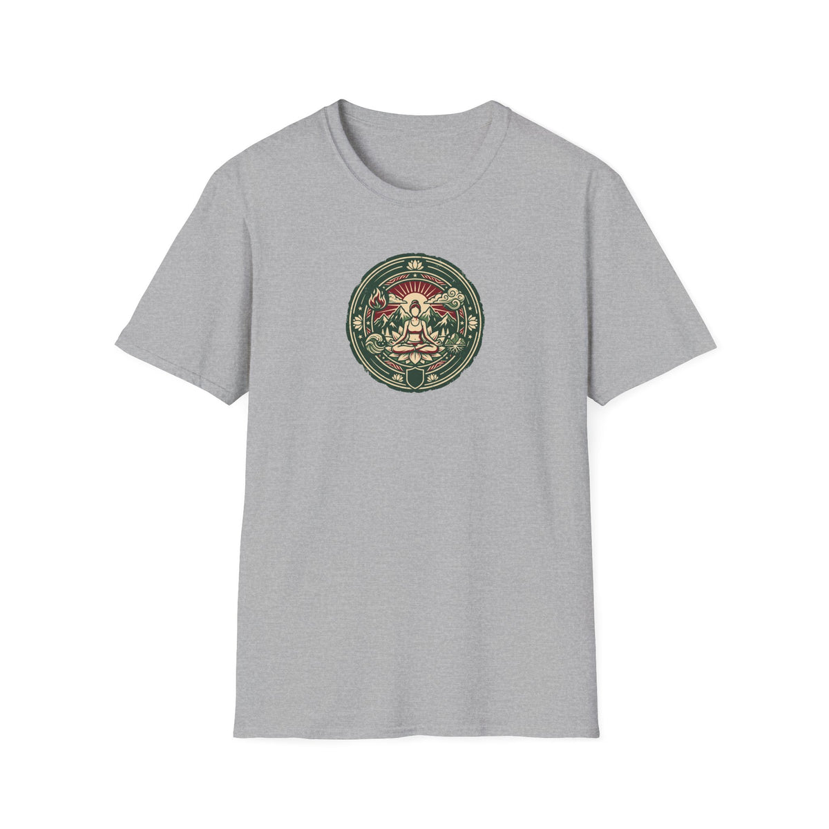 Vintage Four Elements Yoga Pose Badge T-Shirt