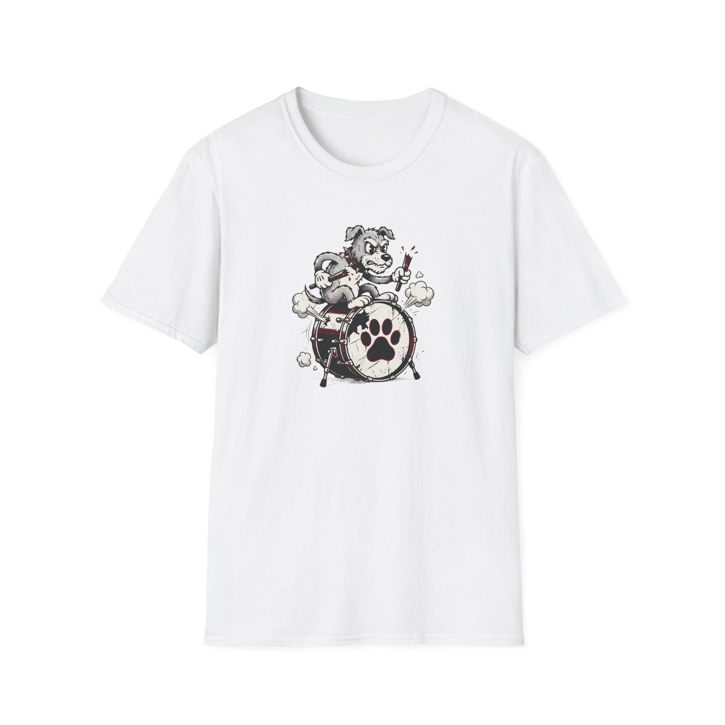 Angry Drummer Dog T-Shirt