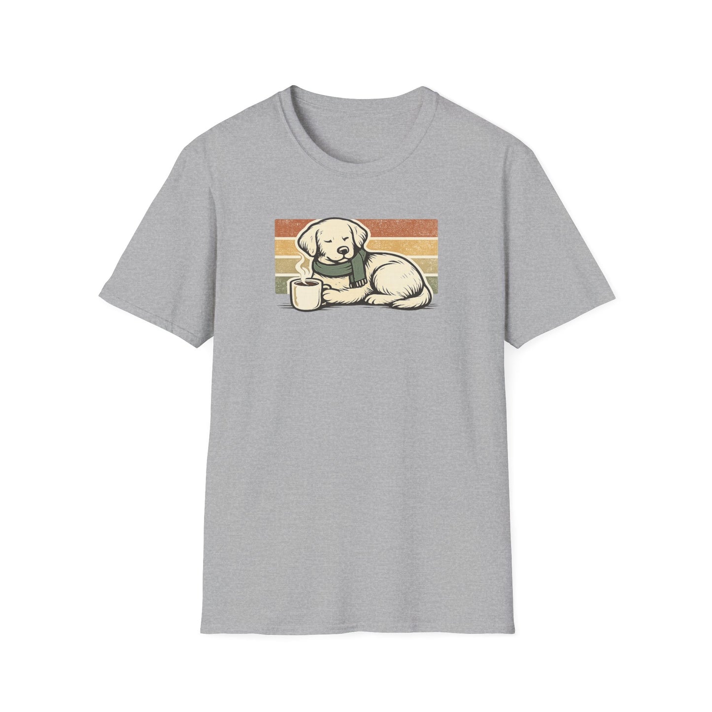 Coffee Dog with Scarf T-Shirt