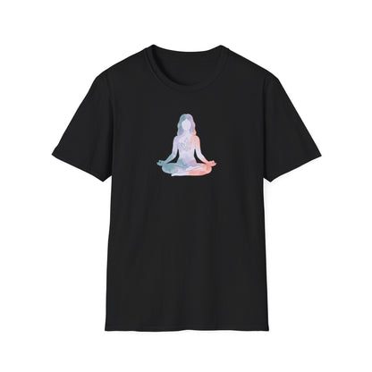 Watercolor Crystal Lotus Pose T-Shirt