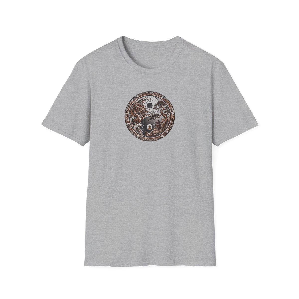Dragon and Bonsai Yin Yang T-Shirt