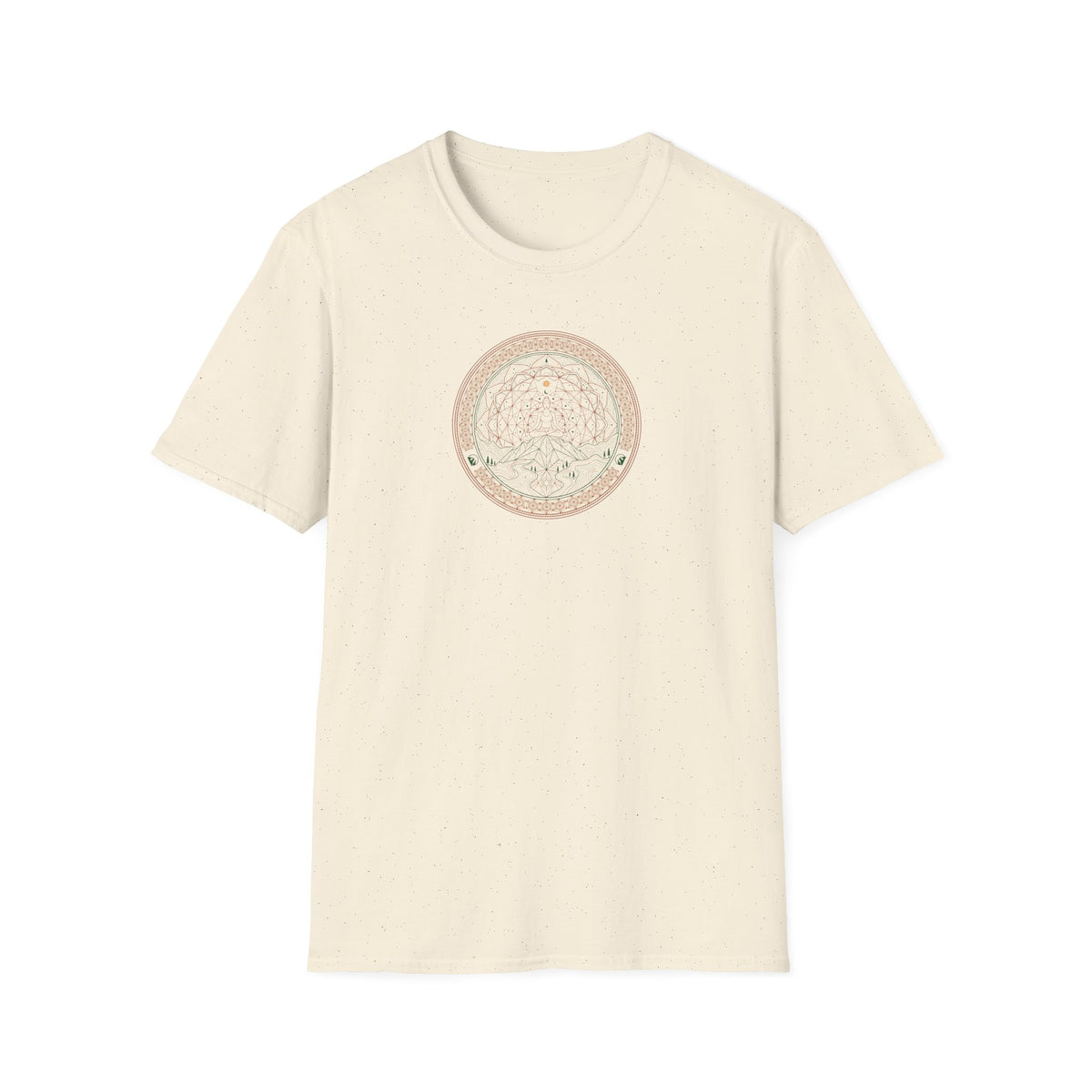 Topographic Lotus Pose Mandala T-Shirt