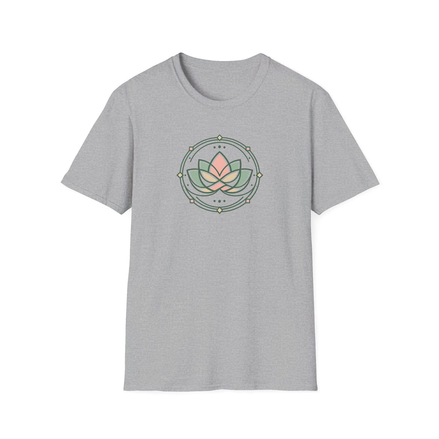 Pastel Geometric Lotus Flower T-Shirt
