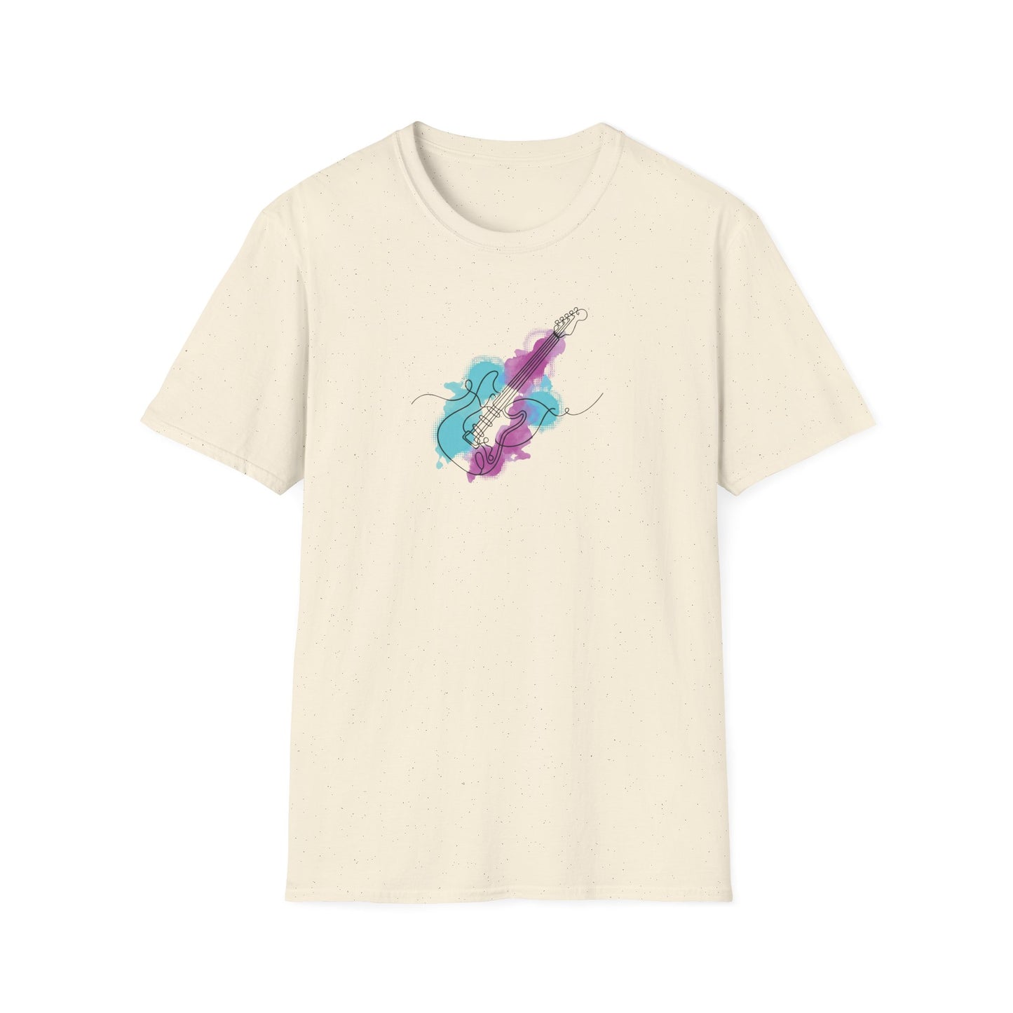 Line Art Paint Guitar T-Shirt