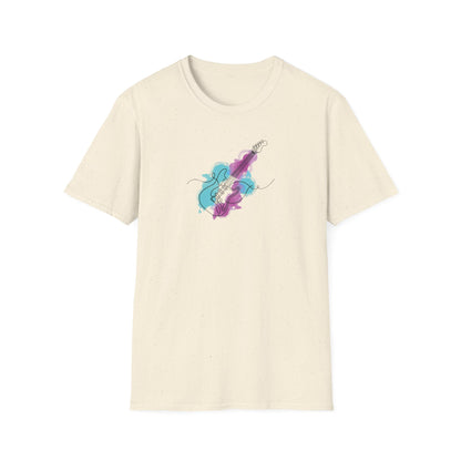 Line Art Paint Guitar T-Shirt