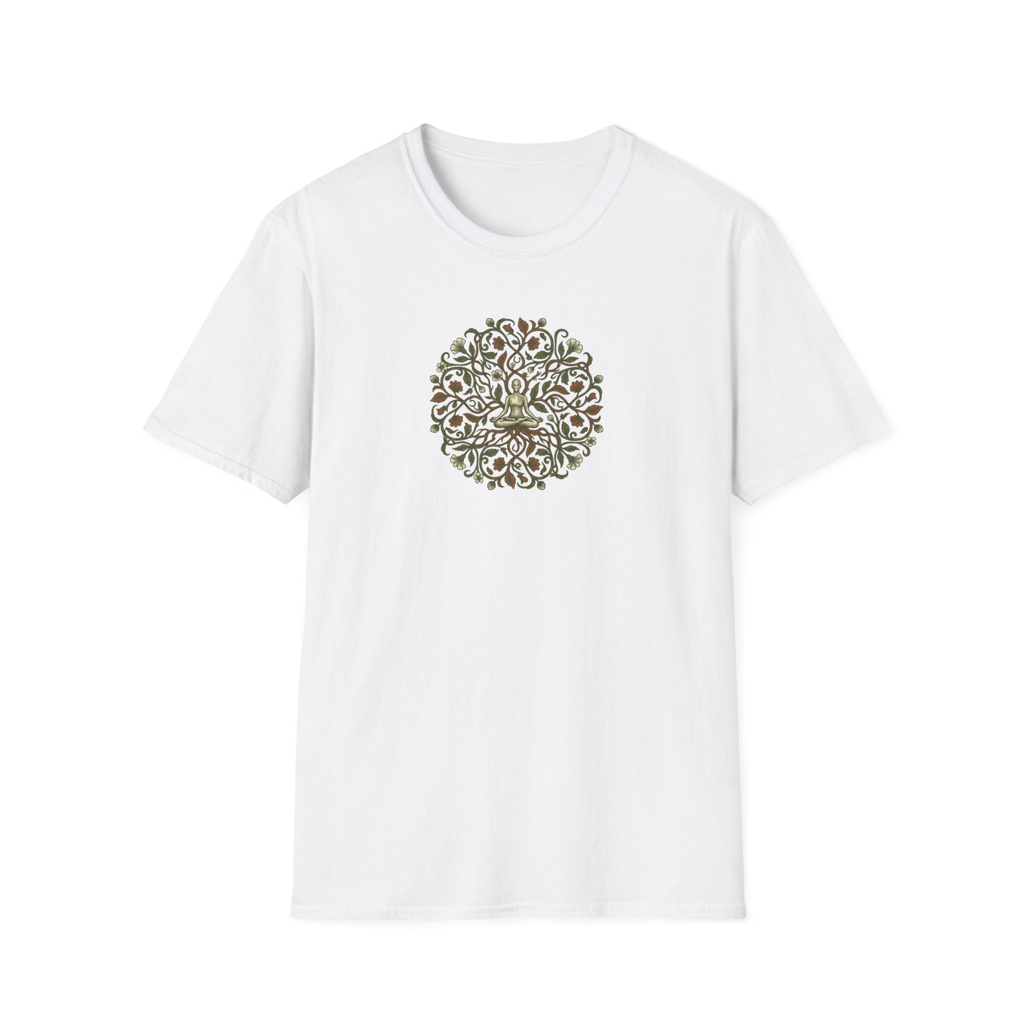 Lotus Pose Floral Mandala T-Shirt