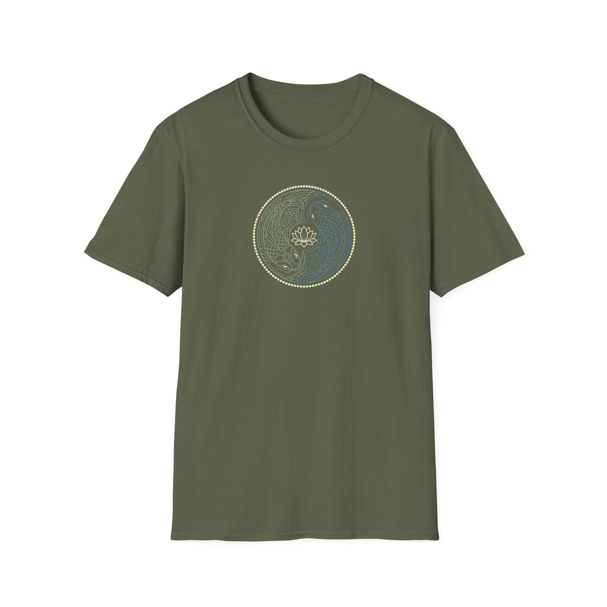 Line Art Koi Yin Yang T-Shirt
