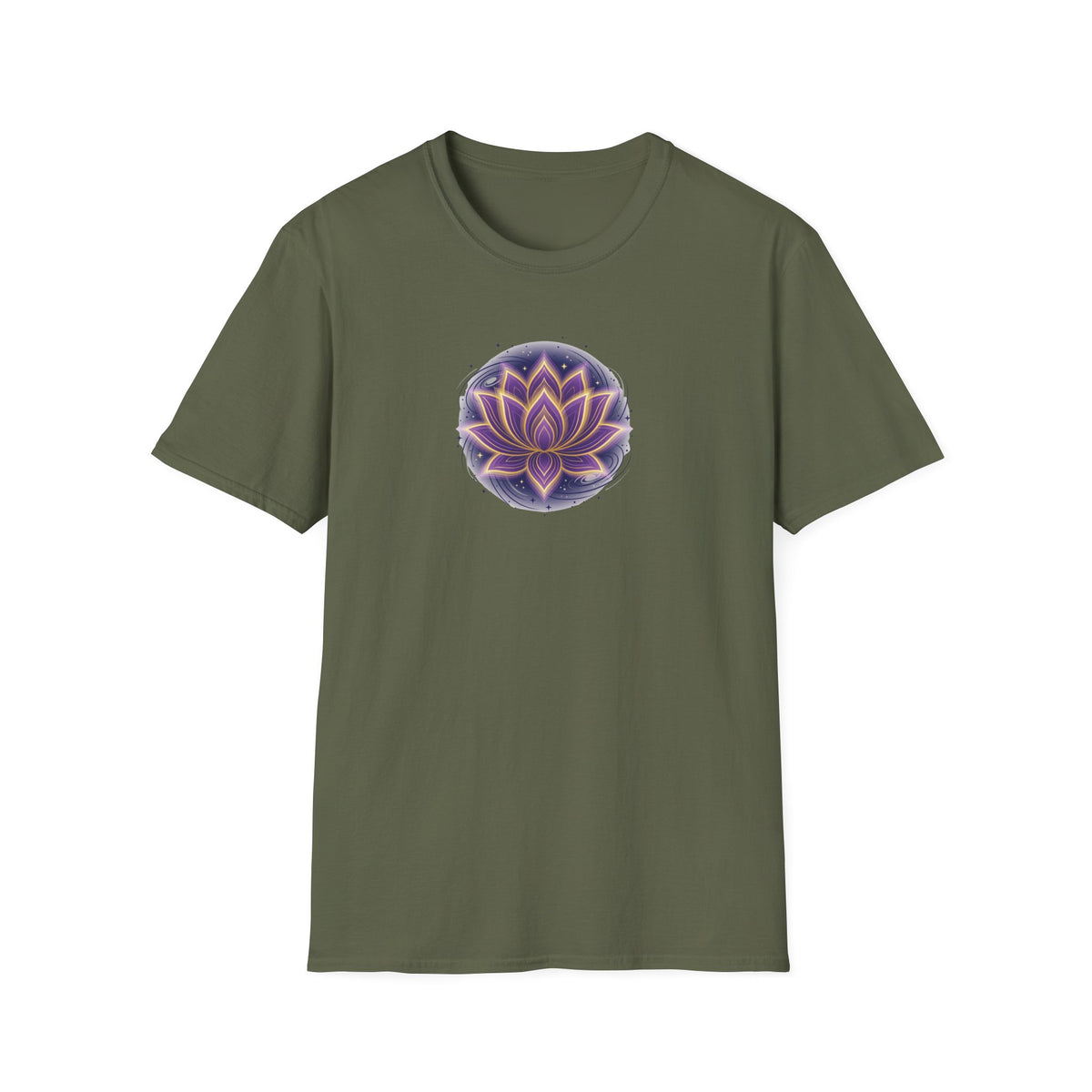 Cosmic Glowing Lotus Flower T-Shirt