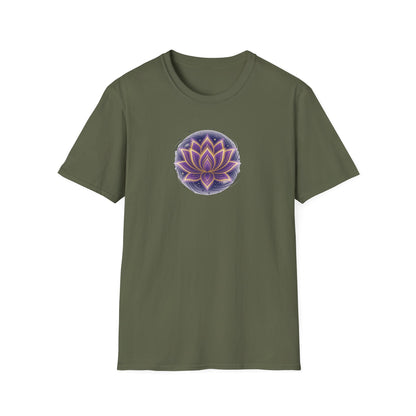 Cosmic Glowing Lotus Flower T-Shirt