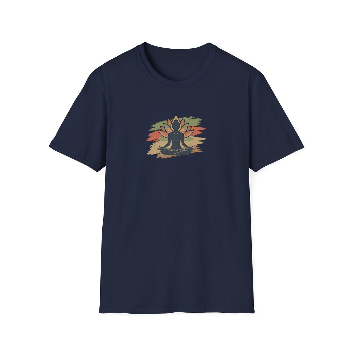 Earthy Brushstroke Lotus T-Shirt