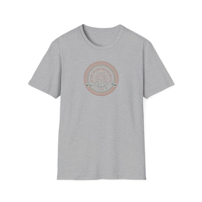 Topographic Lotus Pose Mandala T-Shirt