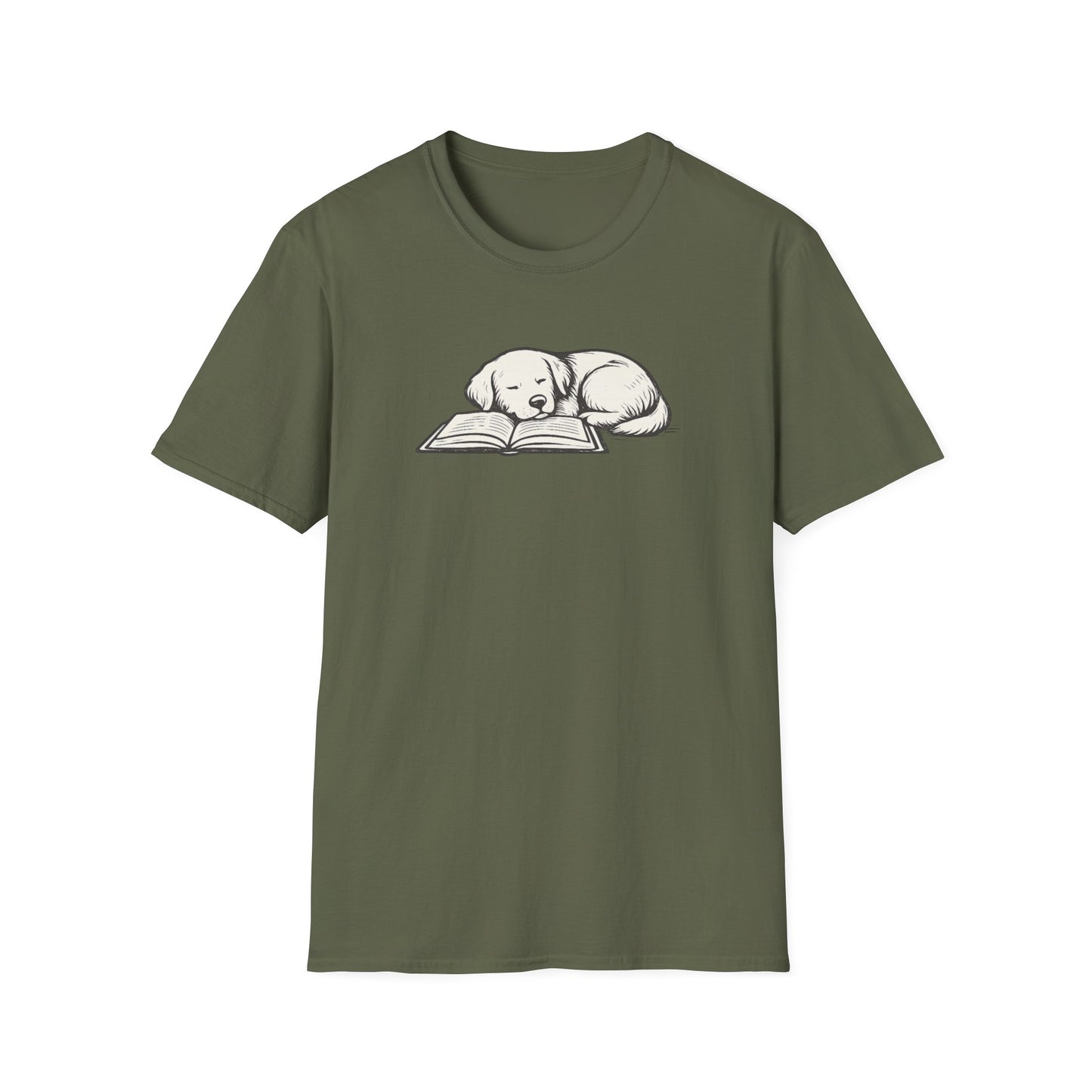 Sleeping Dog with Book T-Shirt