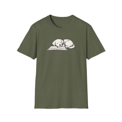 Sleeping Dog with Book T-Shirt