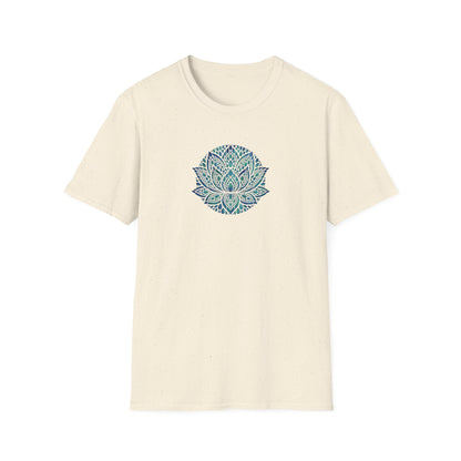 Watercolor Teal Lotus Flower T-Shirt