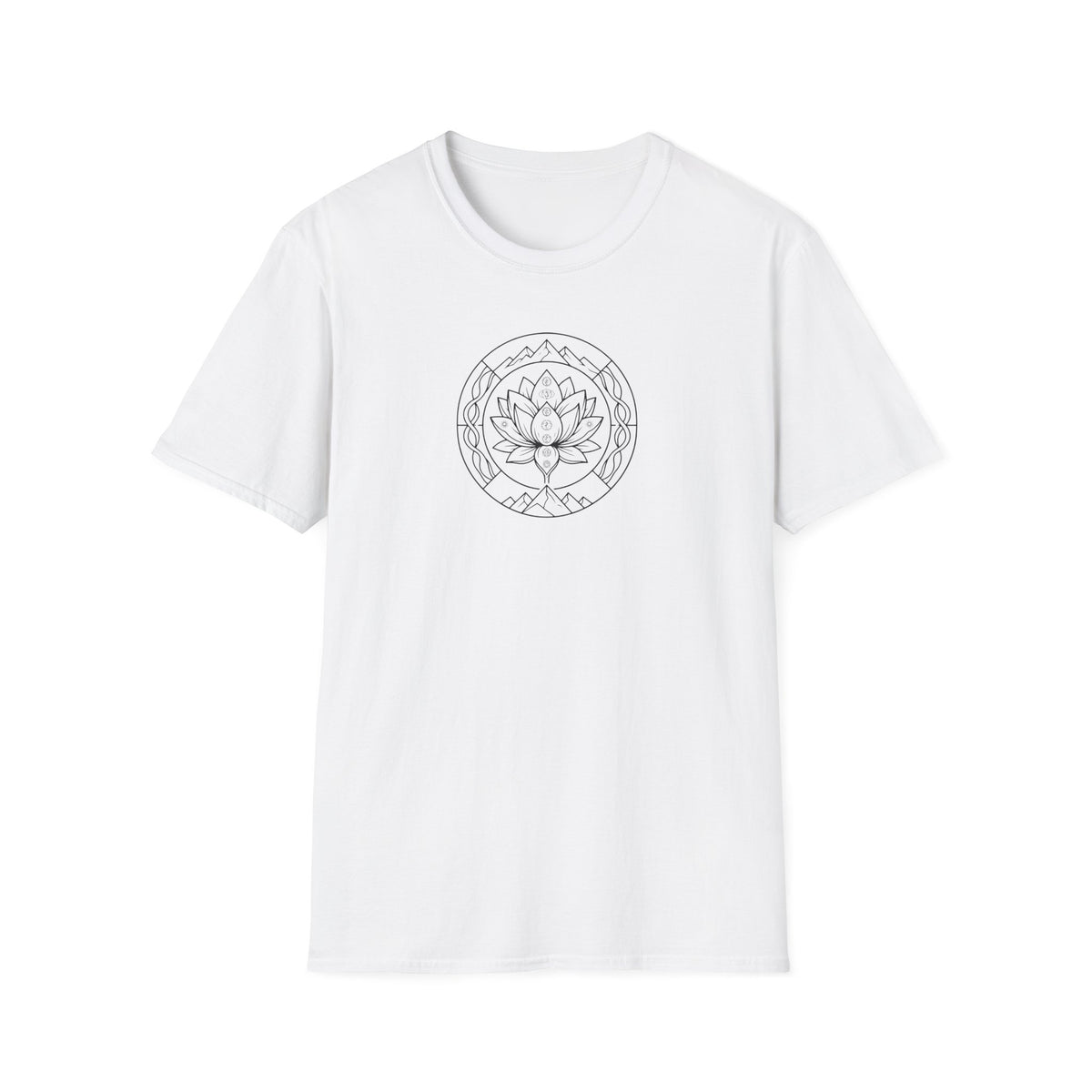 Chakras & Mountain Lotus Flower T-Shirt