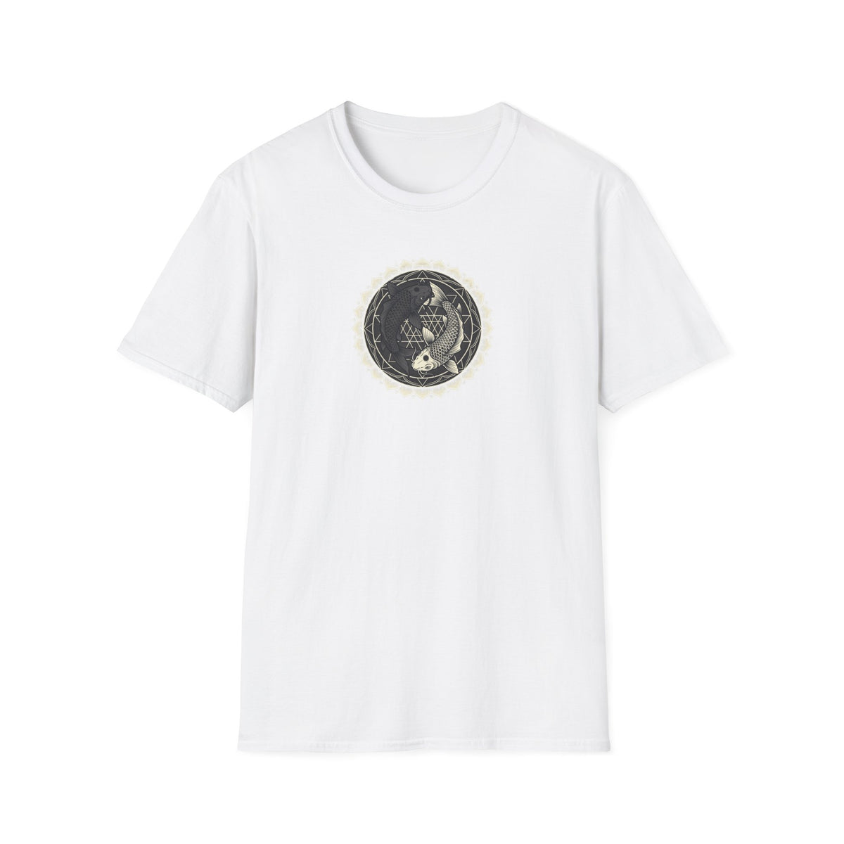 Sacred Geometry Koi Yin Yang T-Shirt