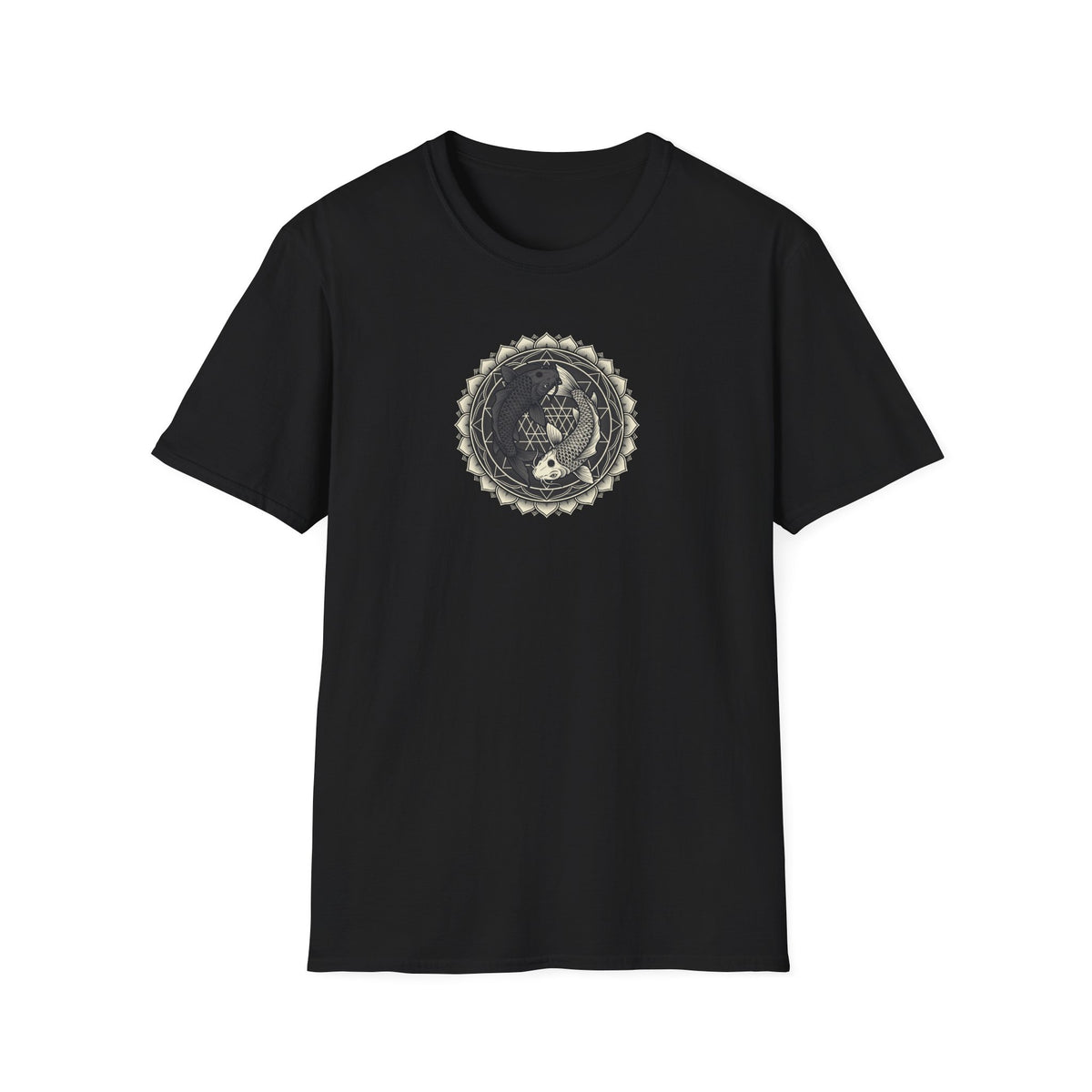 Sacred Geometry Koi Yin Yang T-Shirt
