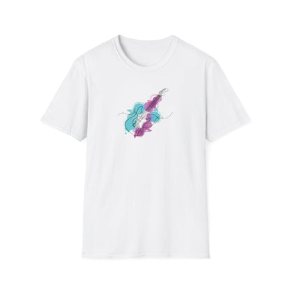 Line Art Paint Guitar T-Shirt
