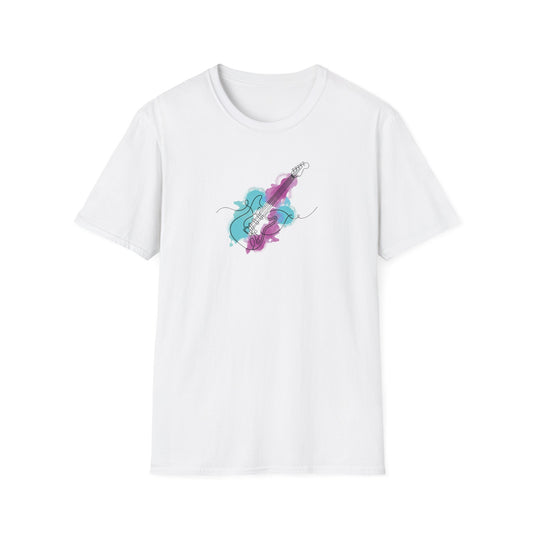Line Art Paint Guitar T-Shirt