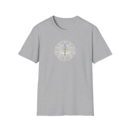 Line Art Chakra Lotus Flower T-Shirt