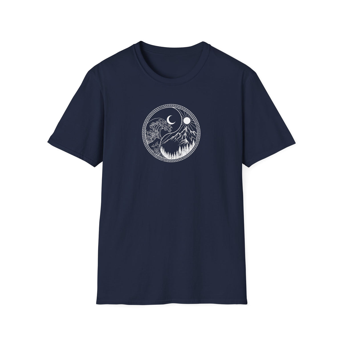 Sun & Sea Mountain Yin Yang T-Shirt