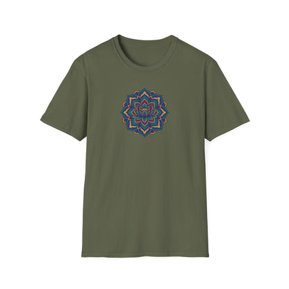 Deep Teal Floral Mandala T-Shirt
