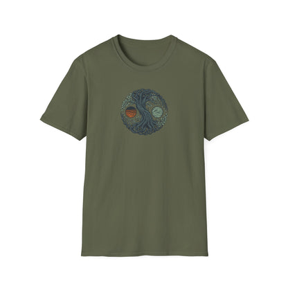 Earth and Water Tree Yin Yang T-Shirt