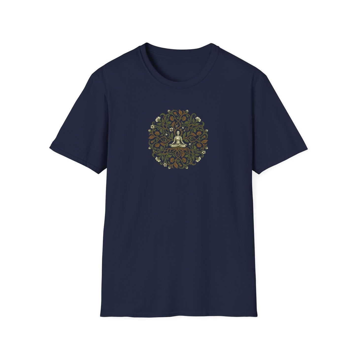 Lotus Pose Floral Mandala T-Shirt