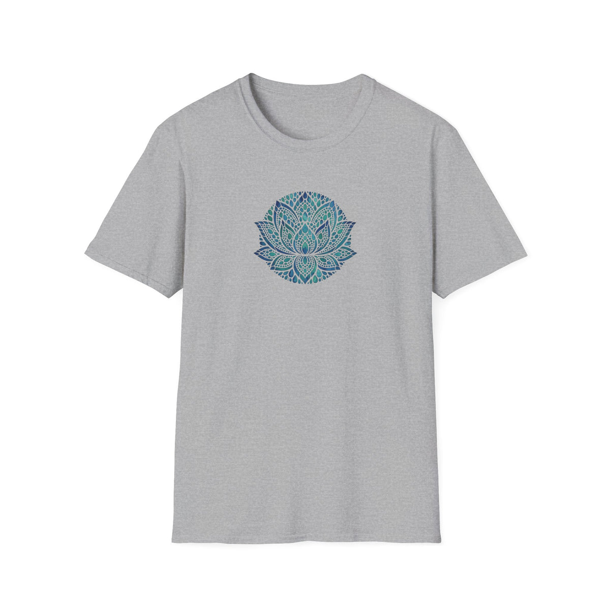 Watercolor Teal Lotus Flower T-Shirt
