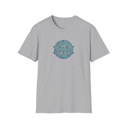 Watercolor Teal Lotus Flower T-Shirt
