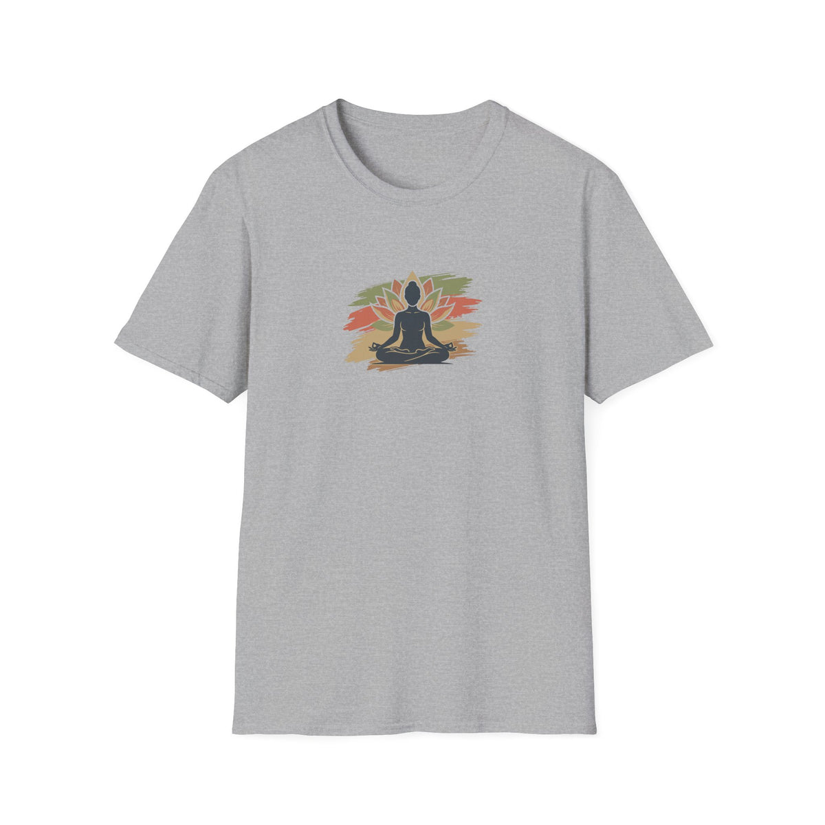 Earthy Brushstroke Lotus T-Shirt