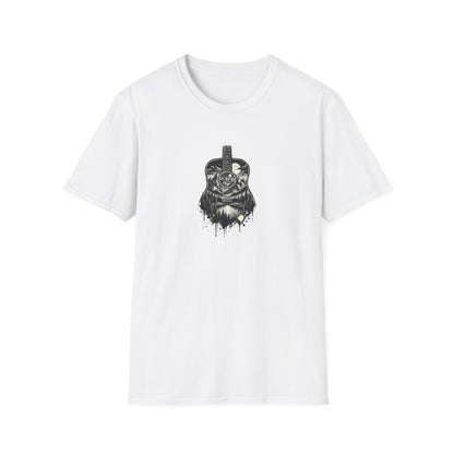 Black and White Mountain Guitar T-Shirt