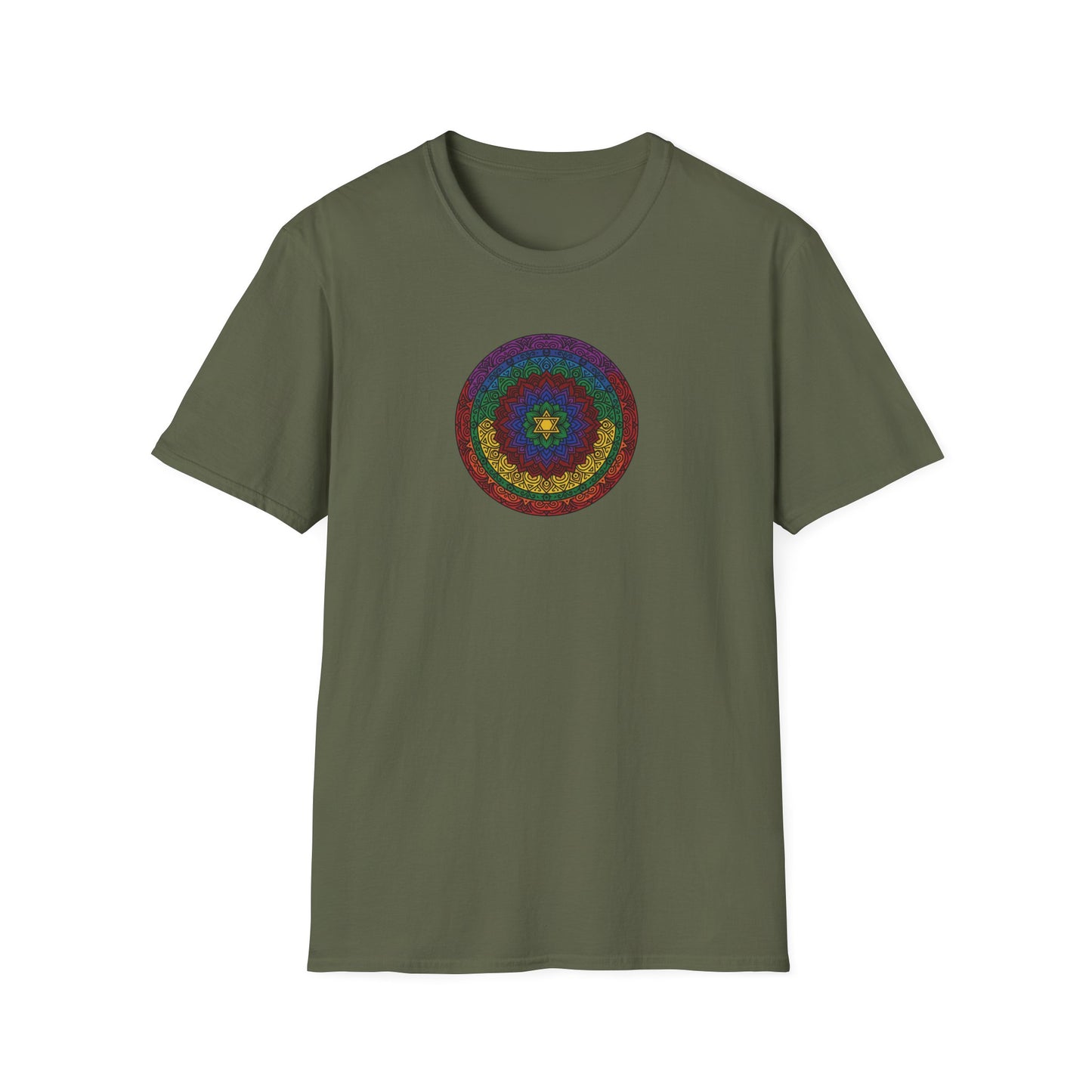 Vibrant Chakra Star Mandala T-Shirt